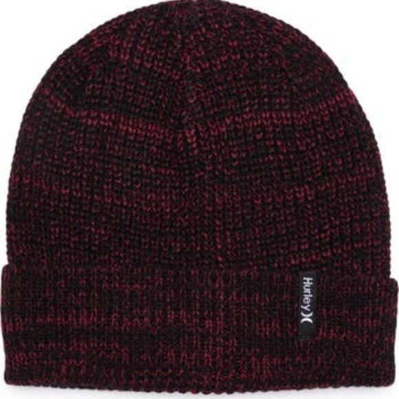 Hurley Other - Hurley M MAX Cuff 2.0 Beanie Black and Red New in Package